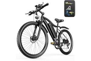 X-koala 26'' Electric Bike for Adults 1200W Peak Motor 65 Miles Long Range 25MPH Commuter E-Bike with 7 Speed Gears IPX7 Waterproof Pedal Assist Electric Mountain Bicycle for Men
