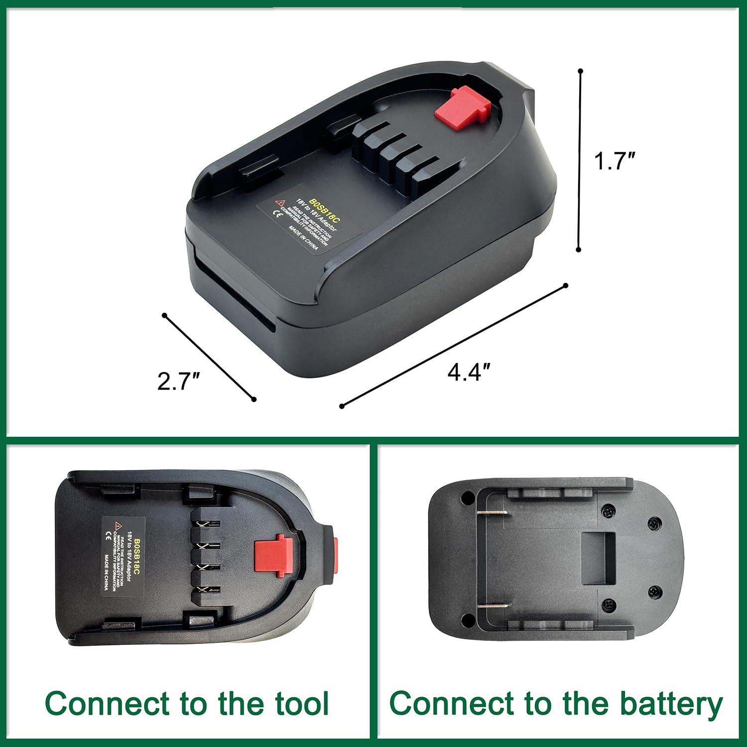 Angelkiss Adapter for Bosch Professional 18 V 5.0 Ah 2.5 Ah System GBA 18 V Conversion to Bosch Pack. 3