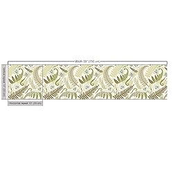 Ambesonne Botany Fabric by The Yard, Fern Leaves
