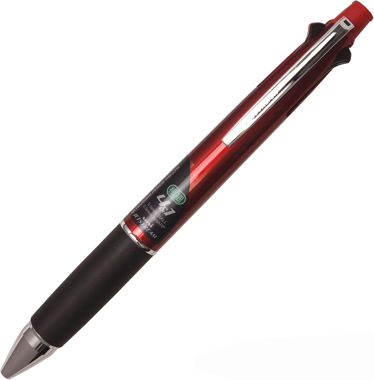 Uni Jetstream 0.5 mm Ballpoint Multi Pen and 0.5 mm Pencil, Bordeaux Body (MSXE510005.65)