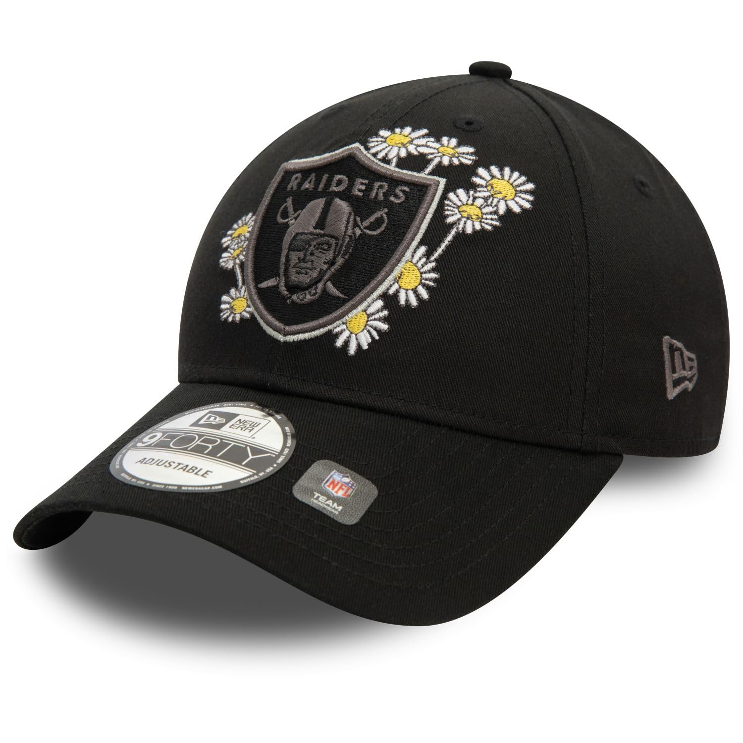 New Era 9Forty Strapback Cap - Flower Las Vegas Raiders Black