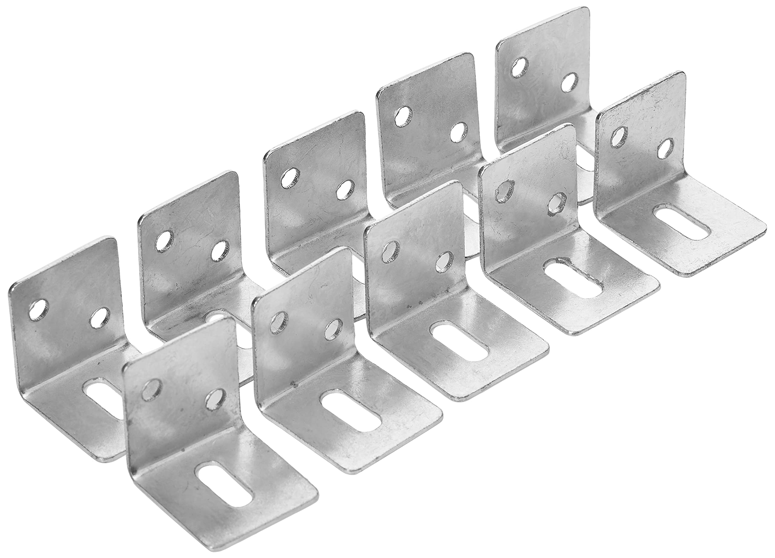 Merriway BH02067 (10 Pcs) Standard Worktop Bracket 25mm (1 Inch) Square - Pack of 10 Pieces
