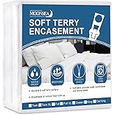 Moonsea Zippered Mattress Protector Encasement with Ultra Soft Terry Surface, 6-Side Waterproof Mattress Protector for Kids, Well Made Zipper, Noiseless, for Twin Mattress 39 * 75(Fits 10-14 in. H)
