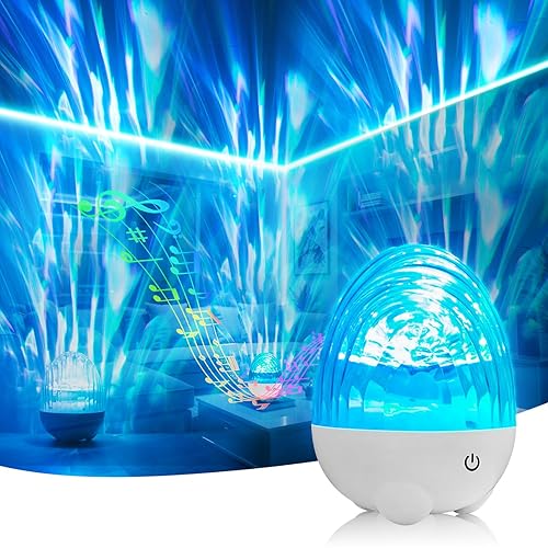 Northern Lights Projector for Bedroom, 13 Light Effects Aurora Projector, Ceiling Night Light Mood Lighting with Bluetooth Speaker, Remote Control for Kids Adults