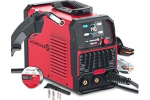 ACEWELDER 140A Gasless Flux Core MIG Welder/Lift TIG/Stick 3 in 1 Welding Machine 110V Portable IGBT Inverter Synergy Welder Machine