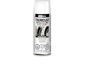 TREMCLAD Automotive Rust Paint Pro, Gloss White, Paint and Primer in One, 340g Spray Can