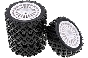 4pcs Replacement Rubber Remote Control Off-Road Rally Car Tires for TAMIYA TT02 XV01 94123 HPI KYOSHO 1 10