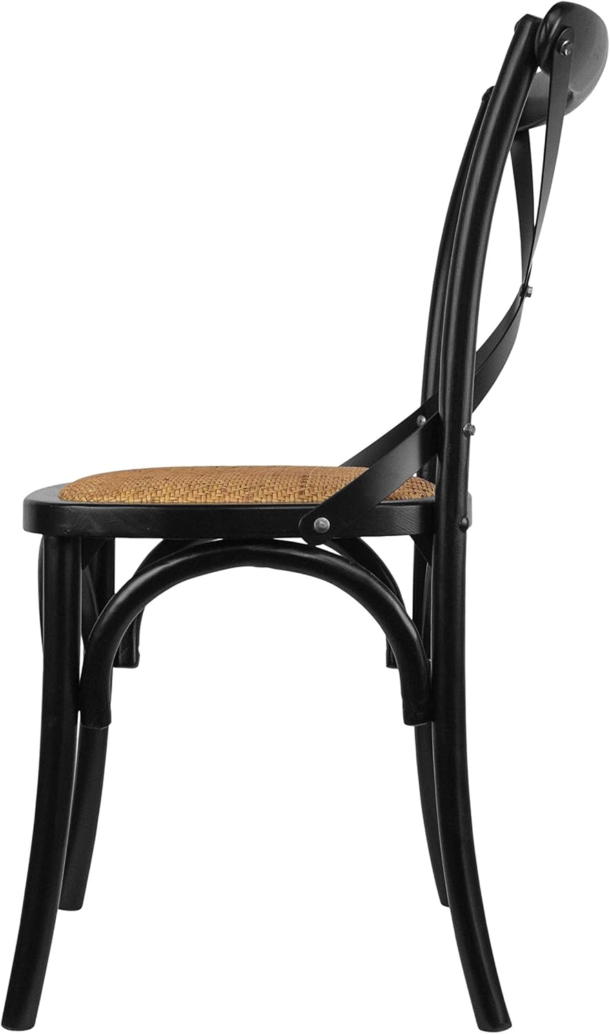 2xhome White Mid Century Modern Farmhouse Antique Cross Back Chair With X Back Assembled Solid Real