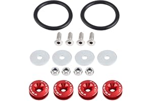 Attache Bumper Car Bumper Washer Car Aluminium Alloy Bumper Washer Bolt Engine Bay Dress Up Kit Quick Release Fasteners Kit A