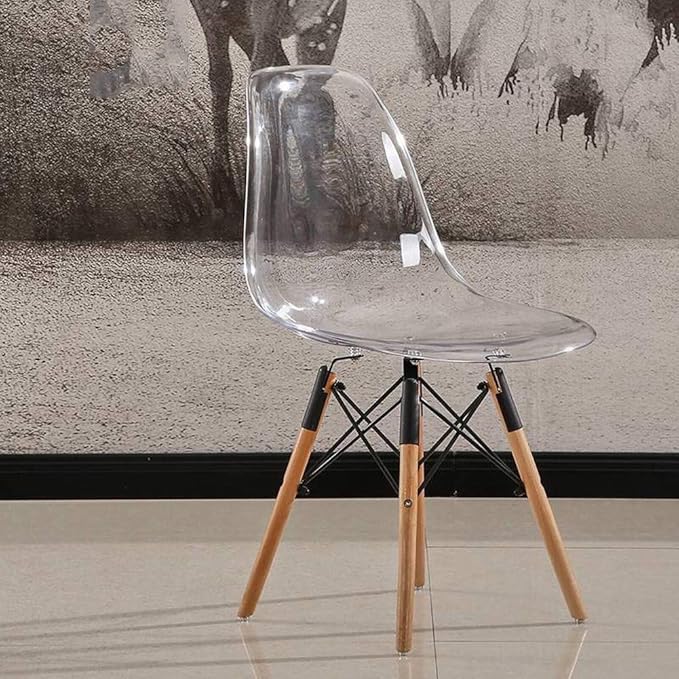 QiXian Silla Transparente Silla de Comedor de Moda Nórdica Silla de