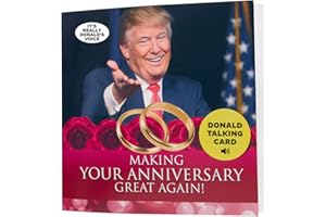 OUR FRIENDLY FOREST Talking Trump Anniversary Card – Says Happy Anniversary in Donald Trump's Real Voice - Give Someone a Personal Anniversary Greeting from The President of The United States - Includes Envelope