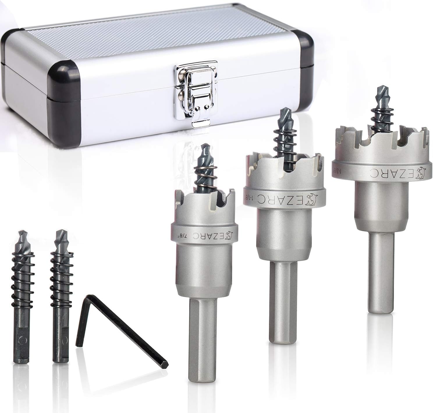 EZARC Carbide Hole Cutter Set 6 Piece for Stainless Steel, Long Life