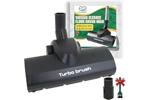 EZ SPARES Compatible with Universal Vacuum Cleaner Turbo Floor Brush Head 1 1/4" 32mm Turbo Brush with Longer Wiper Hardwood 