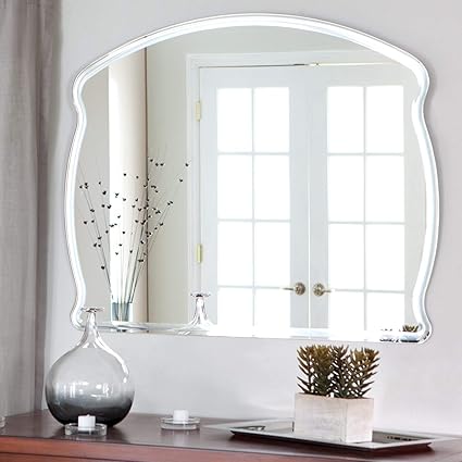 Quality Glass Frameless Decorative Mirror | Mirror Glass for Wall | Mirror for bathrooms | Mirror in Home | Mirror Decor | Mirror Size : 18 X 24 inch