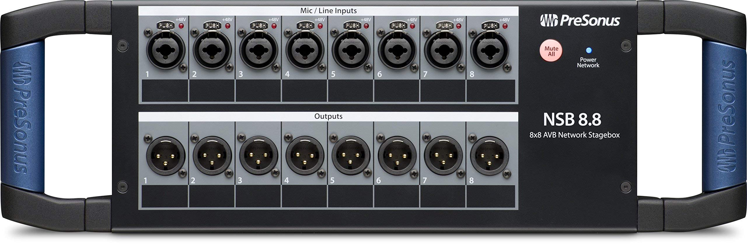 PreSonus NSB 8.8, 8x8, AVB-Networked Stage Box for Digital Mixers