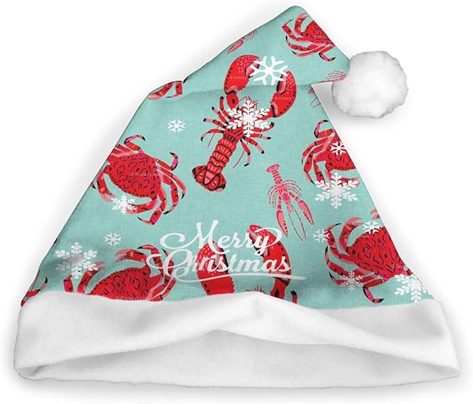 Sufeng Crabs Christmas Hat Adult Funny Santa Hats Party