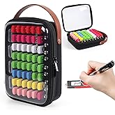 Luxtude Clear Flash Drive Case with Labels, Hard USB Case Organizer, USB Storage Box Holds 58 Drives & 8 SD Cards, Thumb Stor
