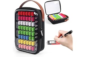 Luxtude Clear Flash Drive Case with Labels, Hard USB Case Organizer, USB Storage Box Holds 58 Drives & 8 SD Cards, Thumb Stor