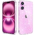 JJGoo Compatible with iPhone 16 Plus Case Clear Glitter, Sparkle Soft TPU Transparent Shockproof Women Girls Slim Bling Sparkly Bumper Cover Phone Case for iPhone 16 Plus 6.7-Inch