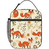 VANZEV Cute Fox Lunch Box for Adults Women Girls Boys Kids Animal Lunch Box Insulated Cooler Reusable Lunch Bag Container Gifts for Work Office Picnic Travel School