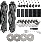 28Pack Dust Bag Replacement Accessories for MOVA P10 Pro Ultra Vacuum Cleaner 2 Main Brushes 8 Side Brushes 6 Hepa Filters 6 