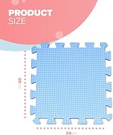 kidoola Foam Baby Play Mat 29x29cm 9pc Interlocking EVA Tiles Multicolor view 2