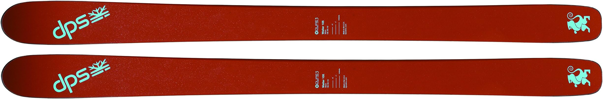 Capcom DPS Wailer 105 T2 Hybrid Skis - Burnt Sienna 185cm