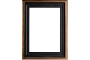 Creative Mark Illusions Floater Frame For 3/4" Deep Canvases - 11x14 Antique Gold - No Glass or Backing - Wood Composite Floating Illusion Frame for Canvas Paintings- With Hanging Hardware