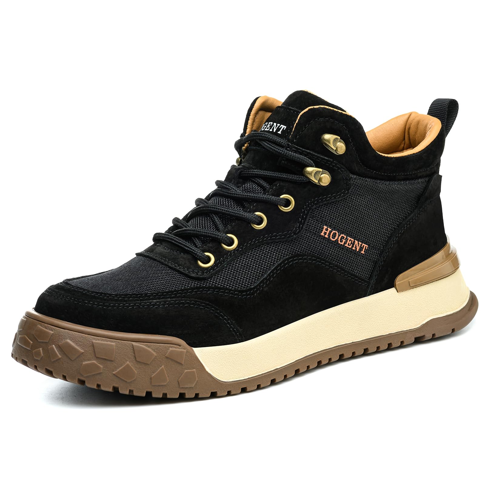 Photo 1 of Hogent Welding Work Boots for Men Women Slip on Steel Toe Safety Shoes Comfortable Indestructible Work Boots Puncture Proof Lightweight Breathable Construction Shoes