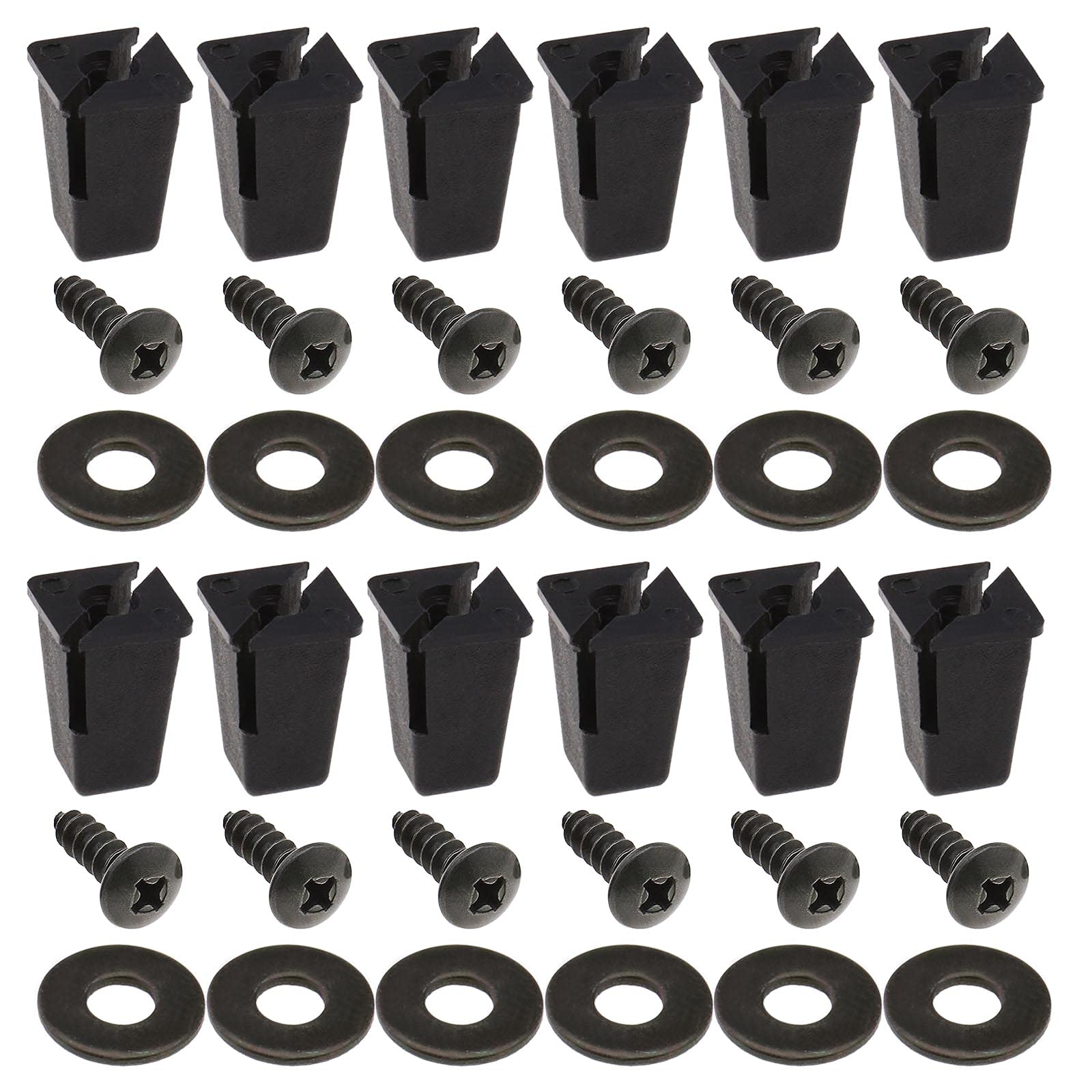 eMagTech 20pcs Screw Fixing Clips Nut Kit Expanding Lock Nut Grommets Screws CZA4705L/RTC3744 for Wheel Arches Bumper Panel Compatible with Land Mover Defender