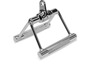 Yes4All Seated Row Double D Handle Cable Attachment – Double D Grip / Double Row Handle for Cable Attachment – 360° Steel Swi