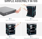 TIMBER RIDGE Compact Camping Storage Cabinet 3 Shelf Aluminum Frame Black view 3