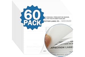 PUNCHMAN 60 Pack 2-Ply Self-Adhesive Record Labels | Numbered Tags for File Tracking | 5x4 Inch | Durable 2-Ply Construction for Long-Lasting Use