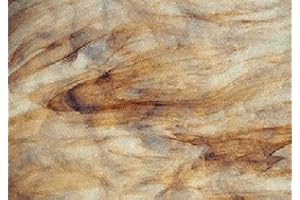 Youghiogheny White Opal & Choc Brown Stained Glass Sheet - 8" X 12" (.67sf) By Stallings Stained Glass