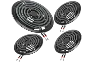 W10288051 kit/W10290350(8") and the 3*W10290353(6") burner drip pans&MP22YA Electric Range Burner Replacement Compatible for Amana Whirlpool Crosley Electric Range Stove-by MIFLUS