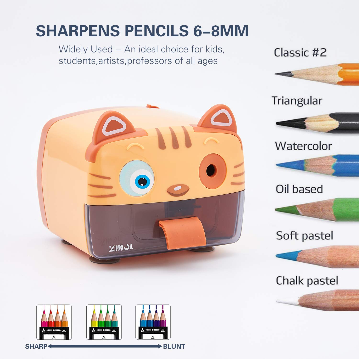Tiger Electric Pencil Sharpener,Heavy Duty Helical Blade Sharpeners