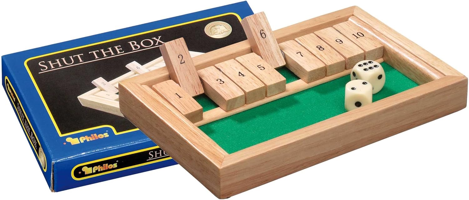 Philos 3129 Shut The Box Mini Dice Game, Flap Game Amazon.de Toys & Games