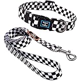 Roses&Poetry Dog Collar and Leash for Small Medium Large,Adjustable Durable Puppy Leash Collar for Dog Training Lead