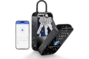 LOQRON Smart Key Box - Advanced Fingerprint Recognition, App Control, Manual Keys, Access Card - Weatherproof, Wall Mounted & Door Hanging for Home, Airbnb, Realtor and Office