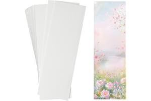 30Pcs Watercolor Paper Blank Bookmarks 1.9" x 7.8" White 140lb Heavyweight watercolor cardstock Books Gift Bookmarks Painting