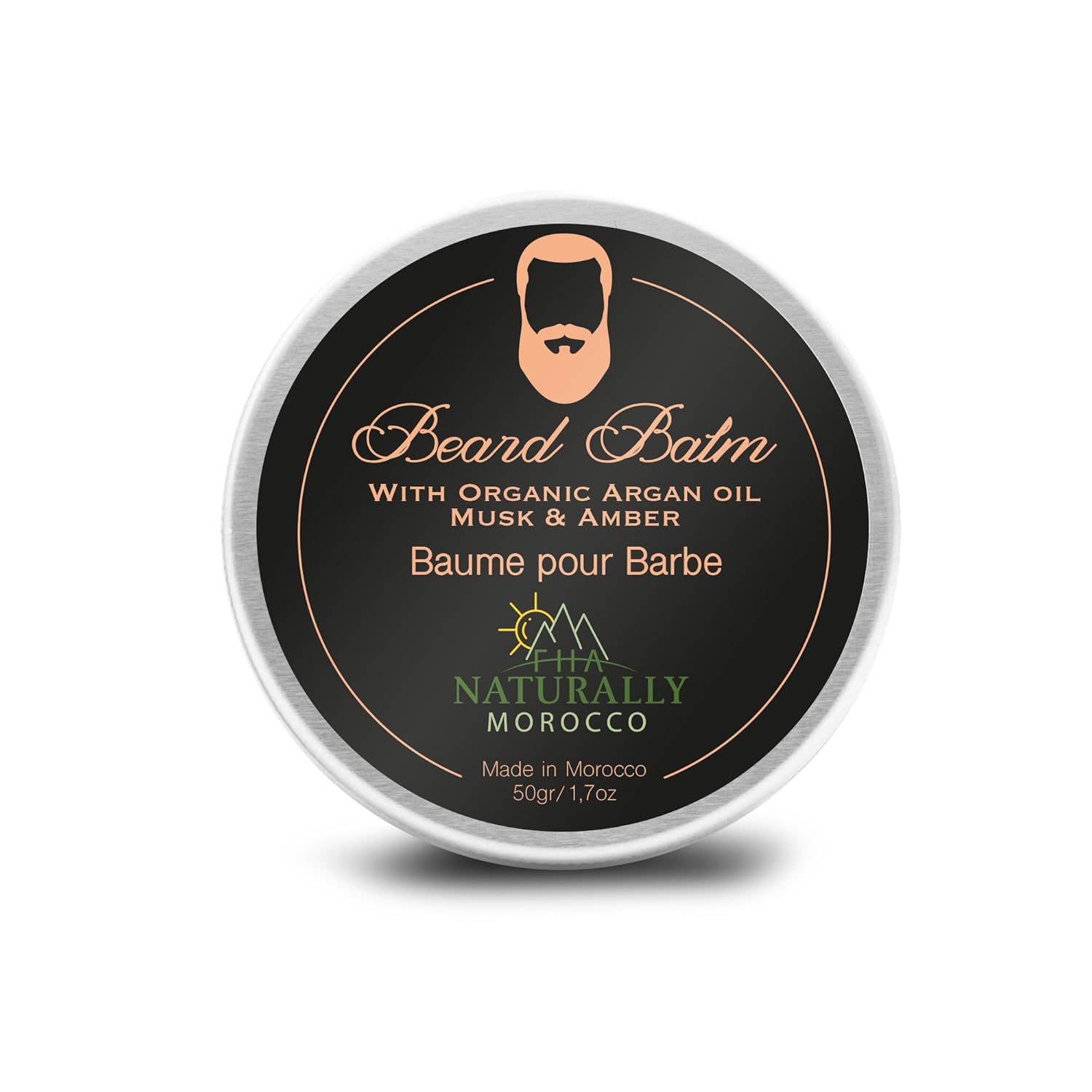Organic Beard Balm for Men with Argan Oil and Shea Butter - 1.7 Ounce