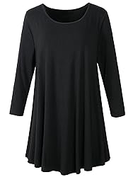 Veranee Women's Plus Size Swing Tunic Top 3/4