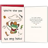 Bewoow Funny Cowboy Valentine’s Day Card Gift for Boyfriend Husband Partner, Cute Western Love Cards for Him Her, Cowboy Valentines Day or Anniversary card