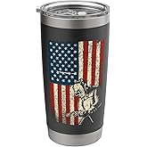 American Welder - USA Flag Welding Construction Metalworking Stainless Steel Insulated Tumbler