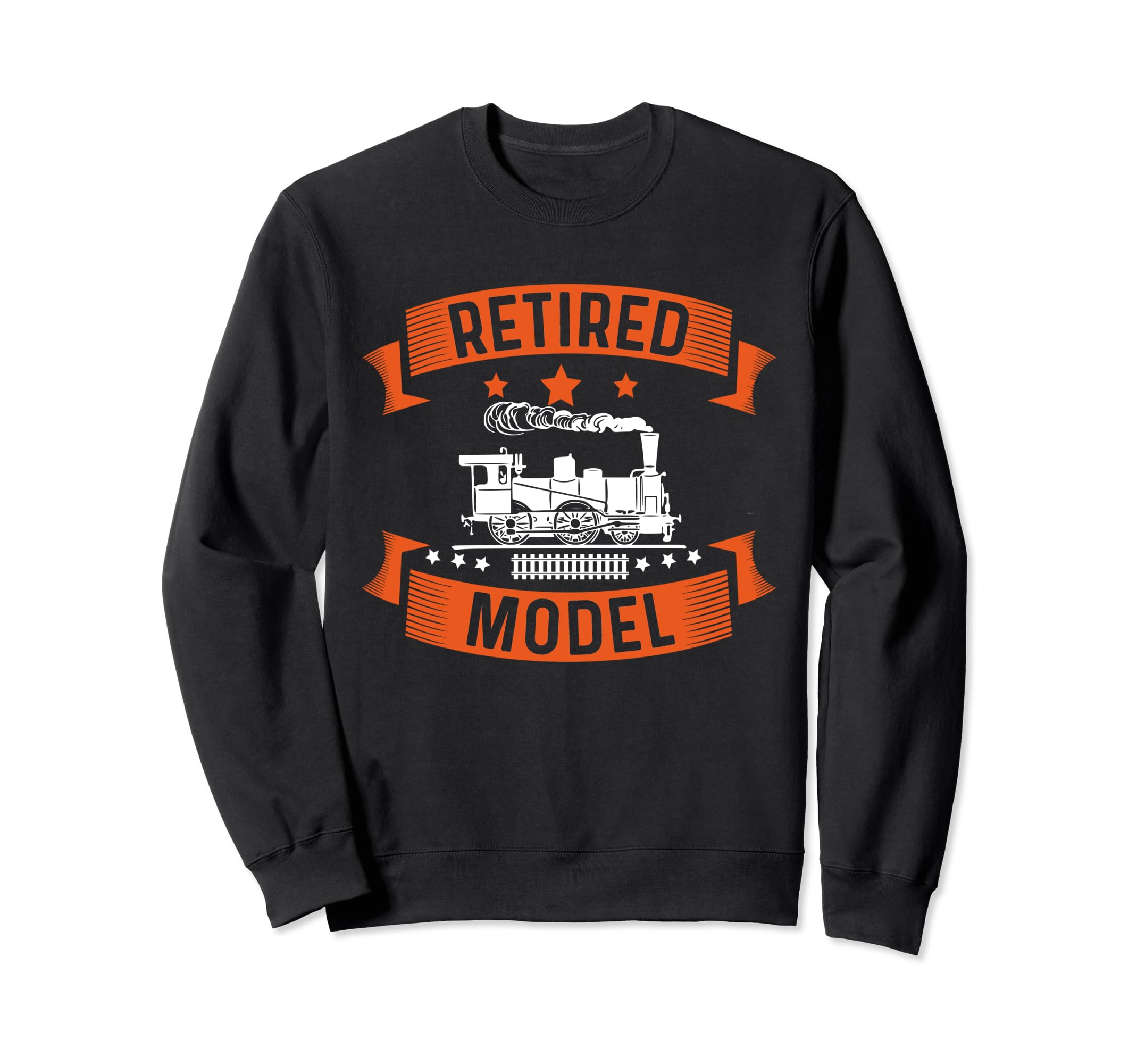 Retired Railroad Worker Men Model Train Collector Hobbyist Sweatshirt