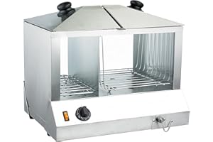 CLIVIA Commercial Hot Dog Steamer, Electric Hot Dog Steamer and Bun Warmer holds 100 Hot Dog and 48 Buns, 120V/1300W