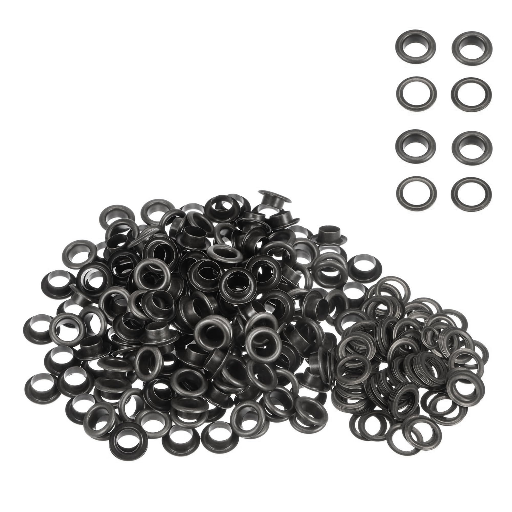 WedDecor 11mm Gunmetal Brass Eyelets Grommets with Washers for Books, Arts & Crafts, Sewing, Bags, Leather Crafting, Scrapbook, DIY Projects and Rust Proof, 100pcs