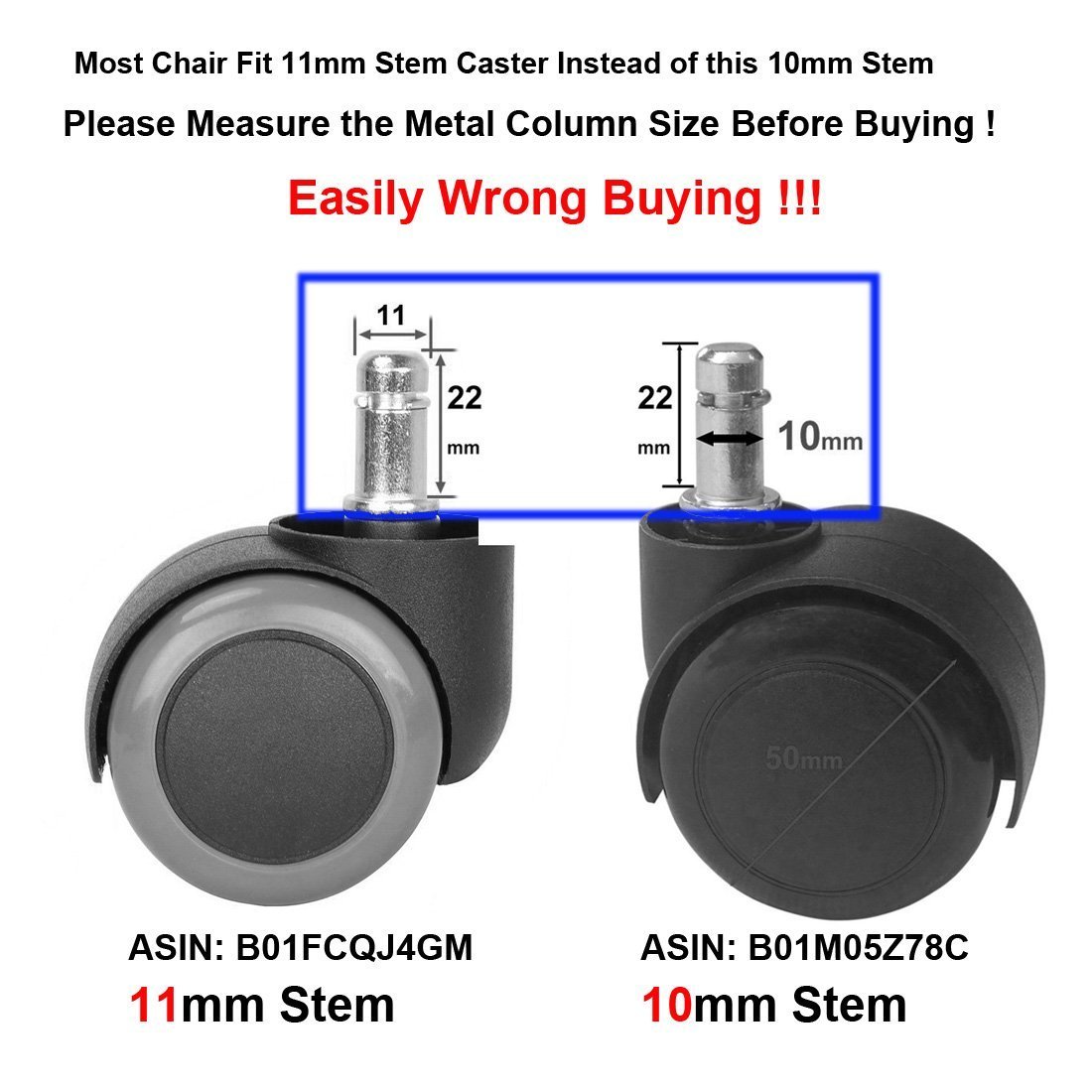 MySit Office Chair Caster Wheel for Hardwood Floor Protecting 2