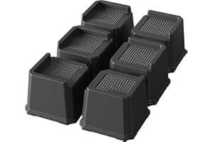 Napnapday Bed Risers 3 Inch Heavy Duty 6 Pack Oversized Bed Furniture Elevators 1,500 lbs Lifts Up Riser for Sofa and Table