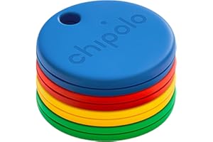 Chipolo ONE - Key Finder, Bluetooth Tracker for Keys, Backpack, Free Premium Features, Works with Chipolo app (iOS & Android Compatible) (Blue, Red, Yellow, Green)